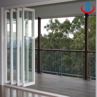 Thermal Insulation Aluminum Double Glass Bi-Folding/Folding Door for Commercial Project