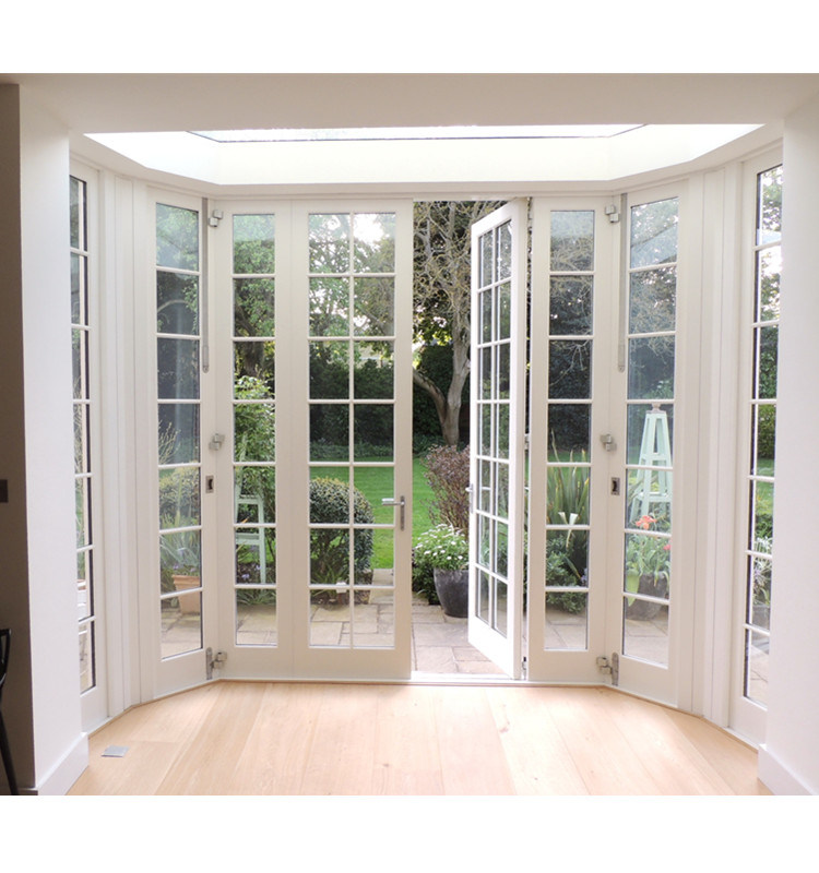 Frameless Glass Folding Door System Aluminium Sliding Folding Door Hardware